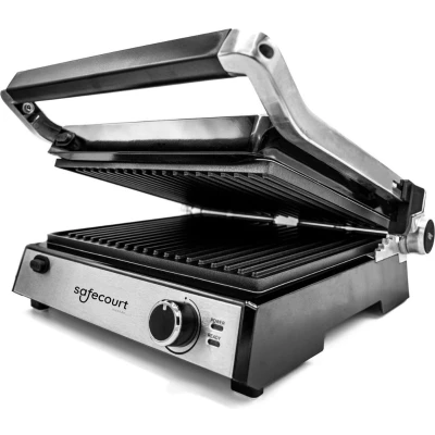 Afbeelding van Safecourt Kitchen Tosti apparaat grill Uitneembare platen ContactGrill 3 in 1 180 C