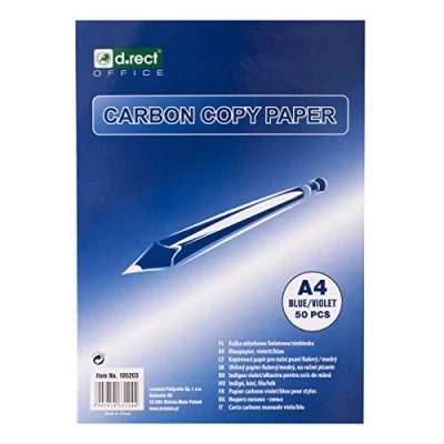Afbeelding van D.RECT 50 vellen carbonpapier voor manuscripten blauw A4