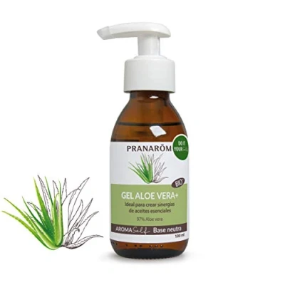 Afbeelding van PRANAROM aloë Vera +, ideaal voor het creëren van synergieën etherische oliën, huidverzorging, vloeibare gel die snel intrekt, alle huidtypes, lichaam en gezicht, 97% vera, 100 ml
