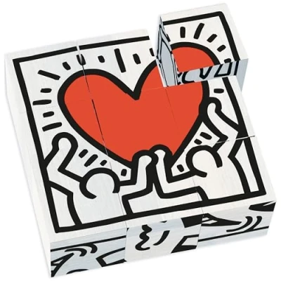 Afbeelding van Vilac Set van 9 kubussen Keith Haring, 9227, meerkleurig