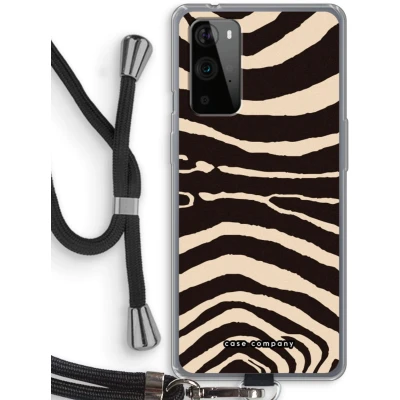 Afbeelding van Case Company® hoesje met Koord geschikt voor OnePlus 9 Pro Arizona Zebra Telefoonhoesje Zwart Bescherming aan alle Kanten en Over de Schermrand