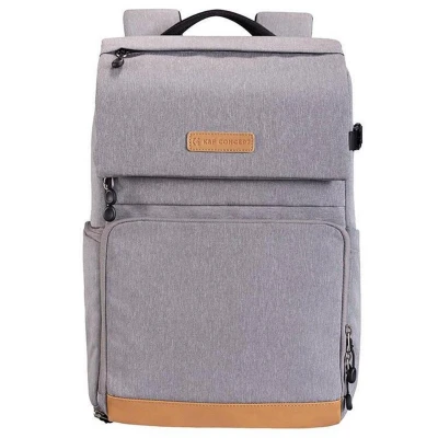 Afbeelding van K&amp;F Concept 22L Camera rugzak Grijs/Bruin met regenhoes