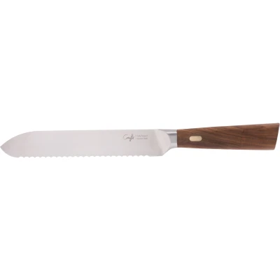 Afbeelding van Couteaux &amp; Co Broodmes 20cm Walnoten Handvat Vuurbak