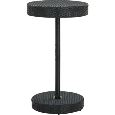 Afbeelding van Tuintafel 60,5x106 cm poly rattan zwart