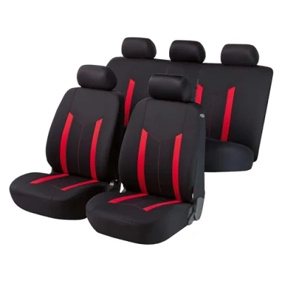 Afbeelding van WALSER Hastings 11809 Stoelhoes Zwart, Rood Polyester voor en achter VOLKSWAGEN: Polo IV Hatchback, V GOLF 6, FORD: FIESTA 6