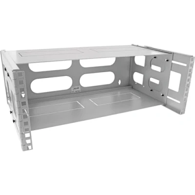 Afbeelding van InLine 4HE Wandrek met deksel, grijs, 24 40 cm