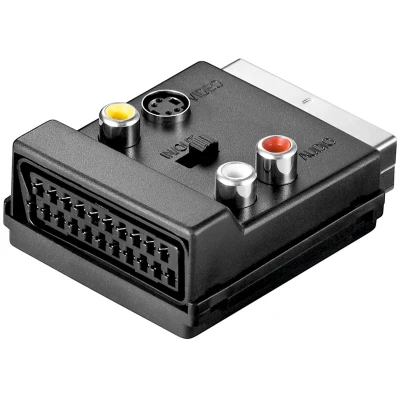 Afbeelding van Goobay scart naar composiet video en S adapter, IN/OUT, met pass through