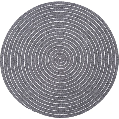 Afbeelding van Atmosphera onderlegger set van 2 Glanzend donker grijs Placemat D35 cm