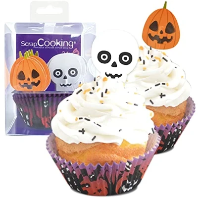 Image de Kit décoration Halloween pour 24 cupcakes ScrapCooking