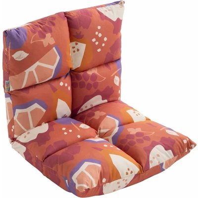 Afbeelding van howa 2 in 1 Kinderfauteuil + Kinderlounger Vloerstoel vor Kinderen 6 voudig verstelbare rugleuning &quot;colorful red&quot; 8603