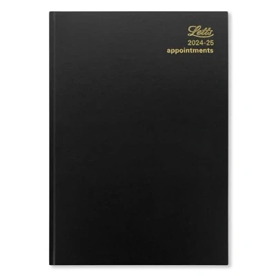 Afbeelding van Letts of London Schoolagenda 2024/2025, kalender 2024, DIN A4 1 dag per pagina, met afspraak, zwart