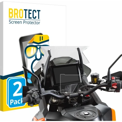 Afbeelding van BROTECT Screenprotector voor KTM 1290 Super Adventure S 2021 TFT 7&quot; Snelheidsmeter Folie Beschermfolie transparant (2 Stuks)