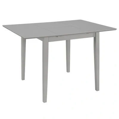 Afbeelding van Eettafel verlengbaar (80 120)x80x74 cm MDF grijs