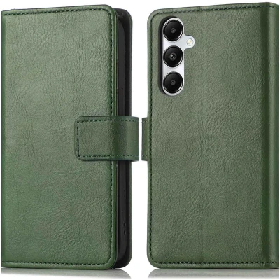 Afbeelding van imoshion Hoesje Geschikt voor Samsung Galaxy S25 Plus Met Pasjeshouder Luxe Bookcase Groen