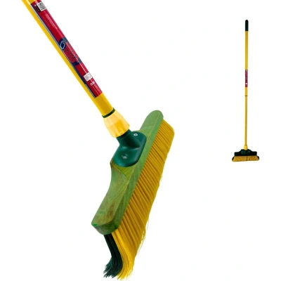 Afbeelding van Synx Tools Klauwbezem 35cm straatbezem Bezems bezemhouder bezem buiten Telescopische steel
