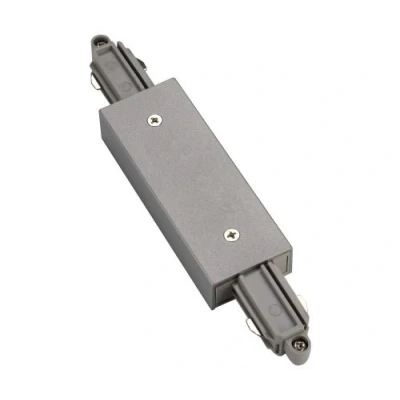 Image de Connecteur droit pour rail 1 allumage 230v, gris argent, avec alimenta