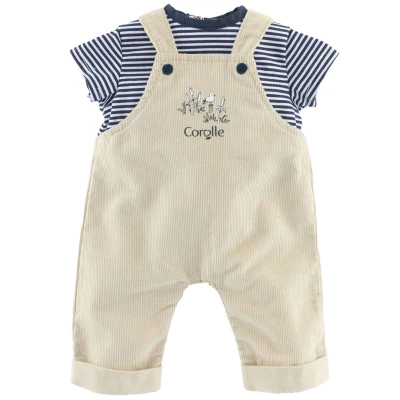 Afbeelding van Corolle poppenoutfit tuinbroek en t shirt voor babypop 36 cm