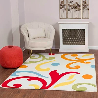 Afbeelding van SURYA vloerkleed Woonkamer, Slaapkamer Skandi Retro YUMIKO Meerkleurig 120x170 cm