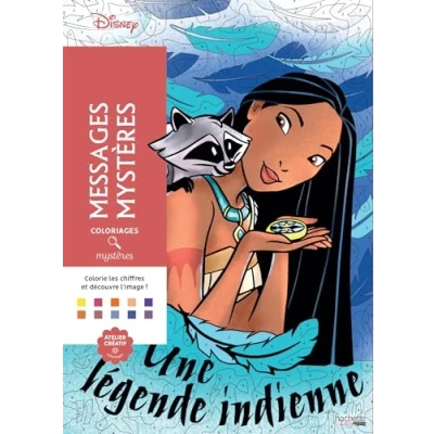 Afbeelding van Disney Coloriages Mystères Messages Hachette Kleurboek voor volwassenen Kleuren op nummer