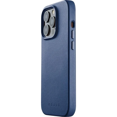 Afbeelding van MUJJO Leather Case met MagSafe iPhone 14 Pro blauw CL 027 BL