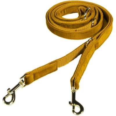 Afbeelding van Kentucky Hondenriem Velvet Mosterd 1,2m L Agradi.be