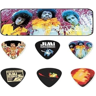Image de Boite de 12 mediators medium dunlop jimi hendrix are you experienced