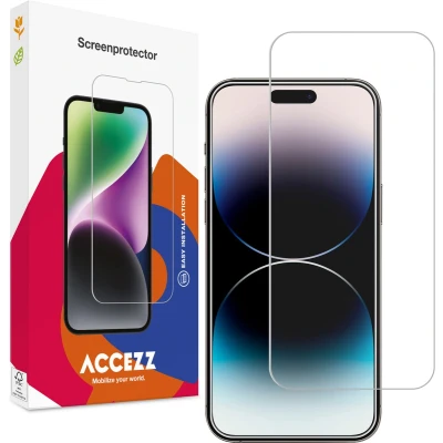 Afbeelding van Accezz Screenprotector Geschikt voor iPhone 15 Pro Max / Plus Gehard Glas