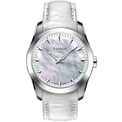Afbeelding van Tissot Couturier T0352461611100 Horloge Leer Wit Ø 33 mm