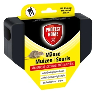 Afbeelding van Voerdoos muizen plastic + sleutel
