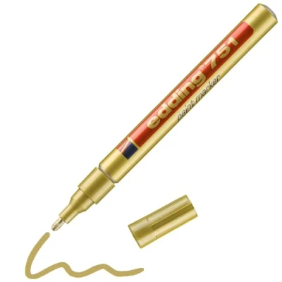 Afbeelding van Viltstift edding 751 lakmarker rond 1 2mm goud
