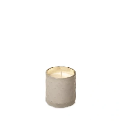 Afbeelding van Spaas Kaars In Textuur Glas Branders Ø70x75 mm Wit per stuk Ca. 25 H