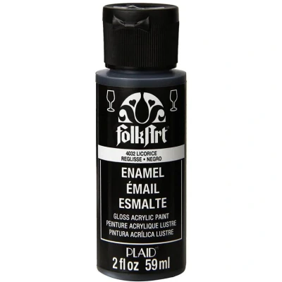 Afbeelding van Folkart Enamel Glass Paint Licorice 2 fl oz (4032)