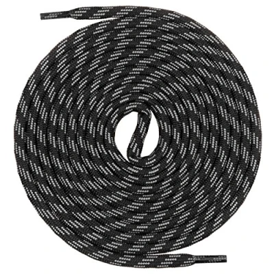 Afbeelding van Mount Swiss Ronde veters voor wandelschoenen, trekkingschoenen en werkschoenen extra scheurvast ø 5 mm kleur: zwart grijs m3, lengte 120 cm