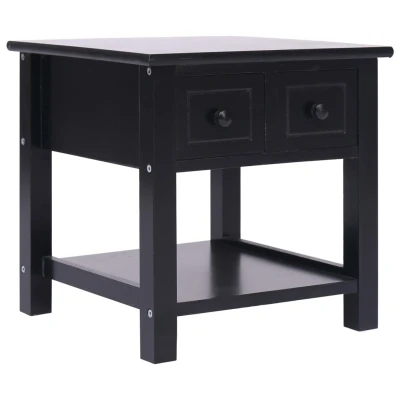 Afbeelding van Bijzettafel 40x40x40 cm paulowniahout zwart