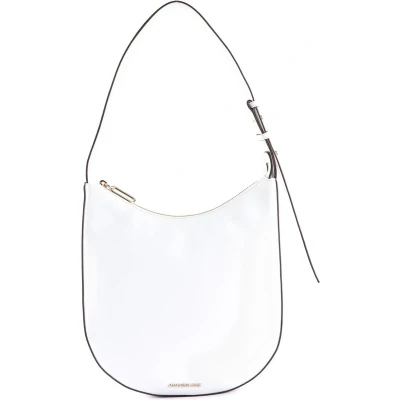 Afbeelding van MANDARINA DUCK Leren Schoudertas Luna Hobo Optical White Wit