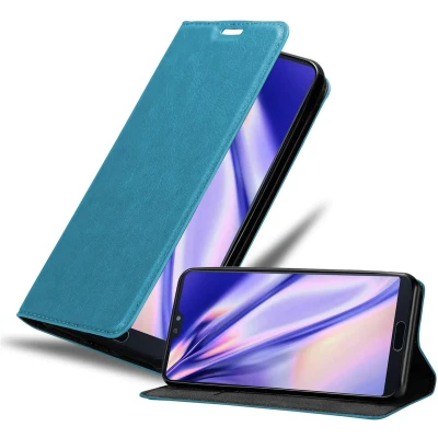 Afbeelding van Cadorabo Hoesje geschikt voor Huawei P20 PRO / PLUS in BENZINE TURKOOIS Beschermhoes met magnetische sluiting, standfunctie en kaartvakje Book Case Cover Etui