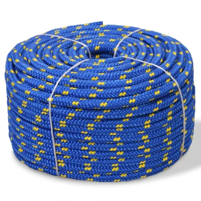 Afbeelding van Boot touw 14 mm 50 m polypropyleen blauw