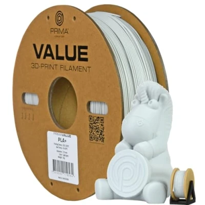 Afbeelding van PrimaValue PLA+ lichtgrijs 1,75 mm 1 kg