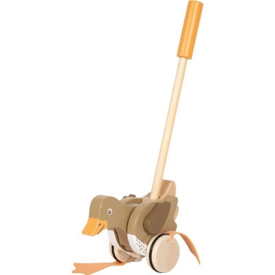 Afbeelding van Small Foot Houten Duwfiguur Eend met Bewegende Kop
