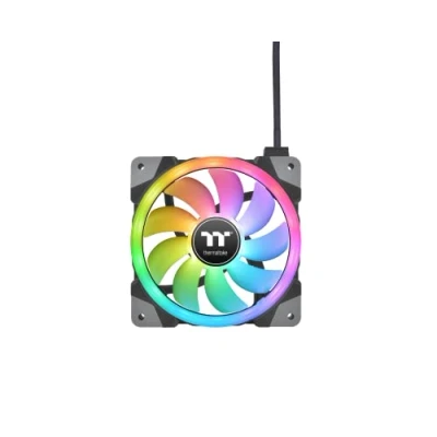 Afbeelding van Thermaltake CL F143 PL12SW A PC ventilator Zwart, Transparant, RGB (b x h d) 120 25 mm Incl. verlichtingsbesturing