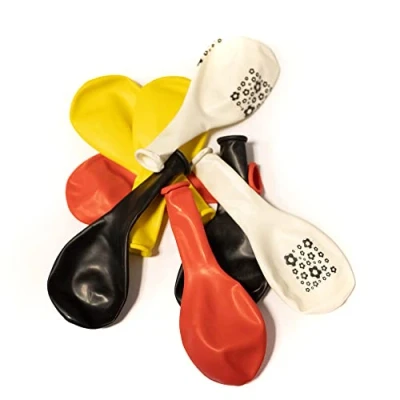 Afbeelding van Folat Ballonnen België 23 Cm Latex Zwart/geel/rood 12 Stuks