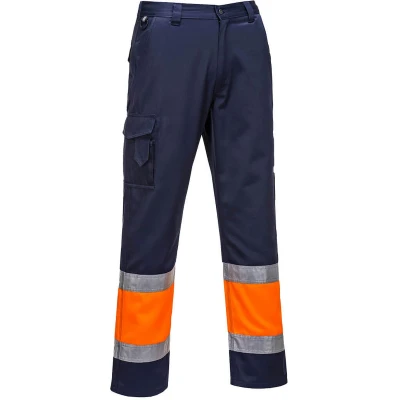 Afbeelding van Hi Vis lichtgewicht Tweekleuren Combat Broek maat L, Orange/Navy