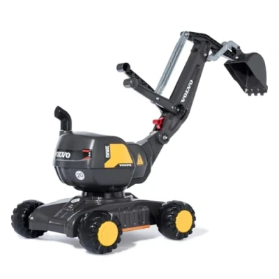 Afbeelding van Rolly Toys Graafmachine Volvo Op Wielen (Zwart)