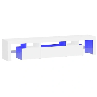 Afbeelding van vidaXL Tv meubel met LED verlichting 200x36,5x40 cm wit
