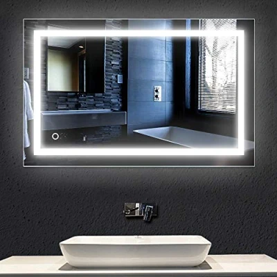 Afbeelding van Turefans Badkamerspiegel, ledspiegel, 23 W + koud wit (6000 K) IP67 waterdicht 60 x 100 cm