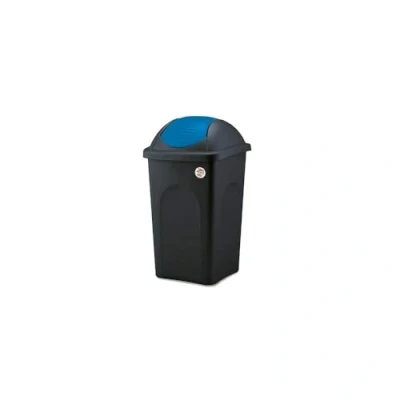 Afbeelding van Stefanplast Bascula Multipat, polypropyleen, zwart/blauw, 60 liter
