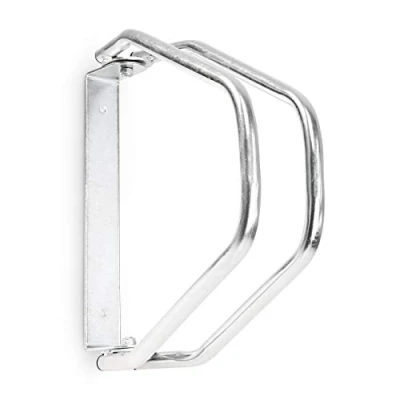 Afbeelding van 2 x fietsenrek voor mountainbike, h b d, 32,5 9 28,5 cm, systeem fietsopslag, parkeerplaats, 1 fiets, metaal, wandmontage, zilver