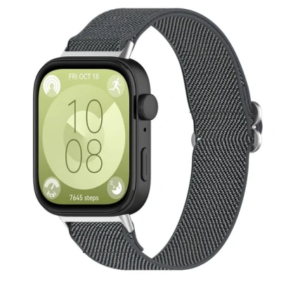 Afbeelding van Elastische Nylon band Grijs Huawei Fit 3