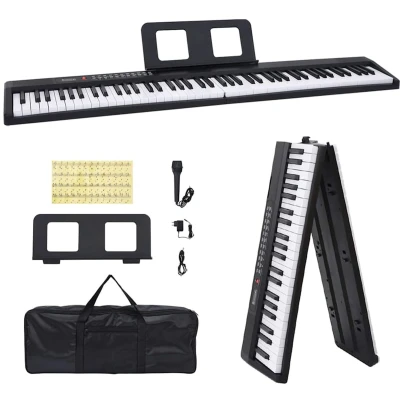 Afbeelding van 88 toetsen piano elektrisch toetsenbord met muziekstandaard