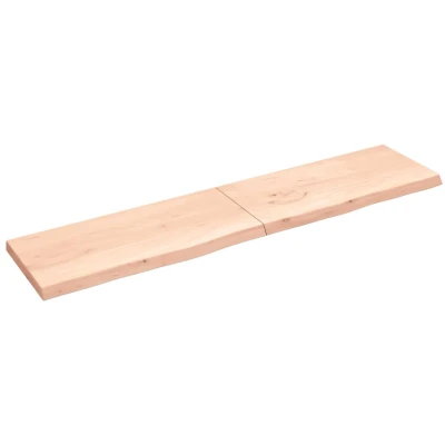 Afbeelding van vidaXL Wastafelblad 220x50x(2 6) cm onbehandeld massief hout